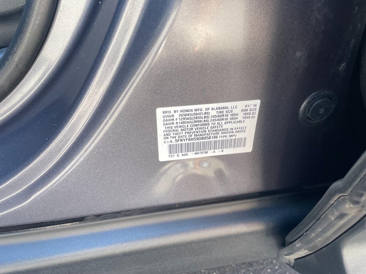 Honda Pilot EX-L AWD 2016