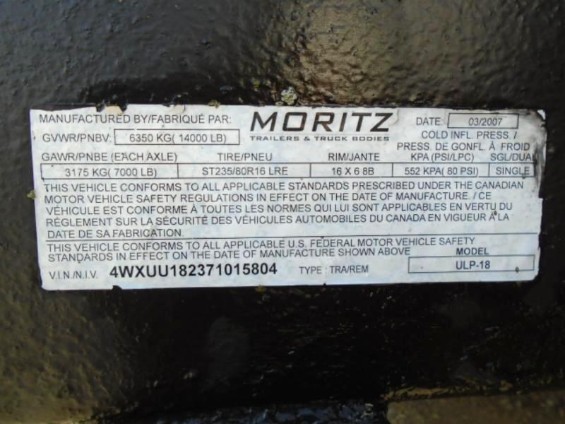 Moritz Equipment Trailer  2007