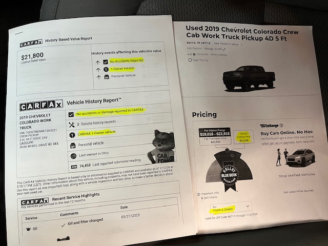 Chevrolet Colorado 4WD Crew Cab WT 2019