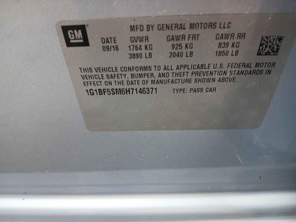 Chevrolet Cruze 4dr Sdn 1.4L Premier w/1SF 2017