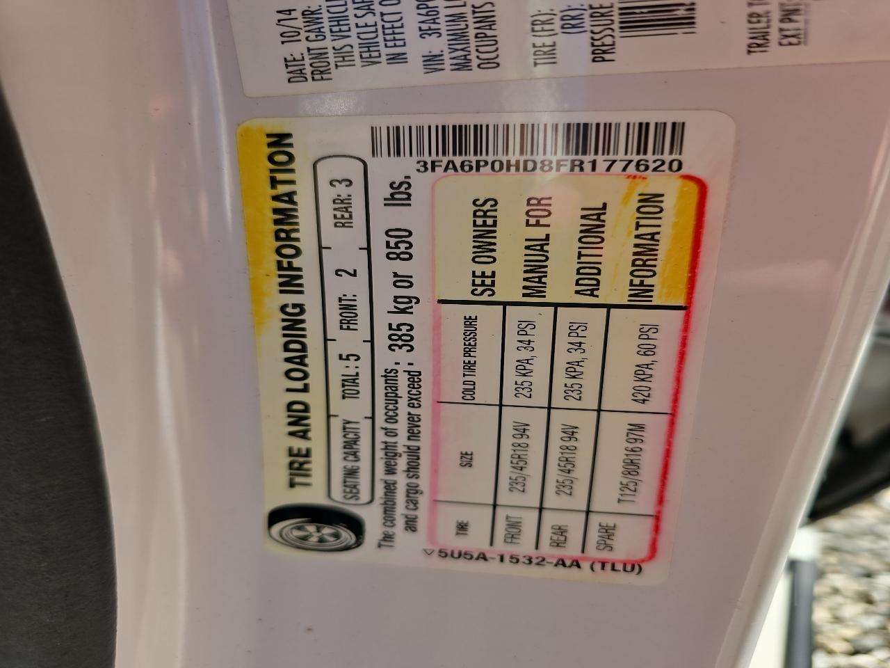 Ford Fusion SE 2015