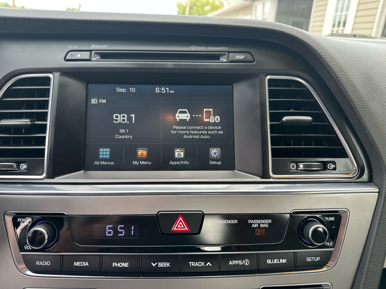 Hyundai Sonata 4dr Sdn 2.4L SE PZEV 2016