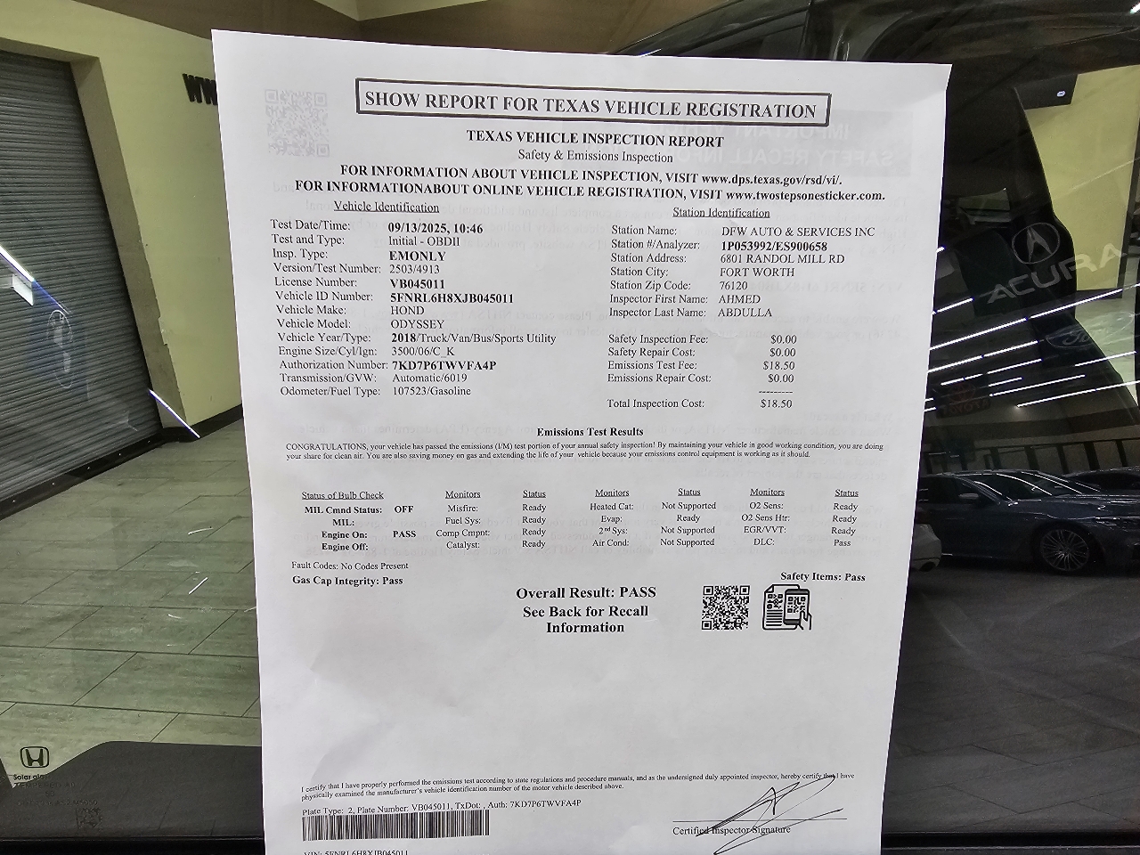 Honda Odyssey Touring 2018 Honda Odyssey Touring 2018