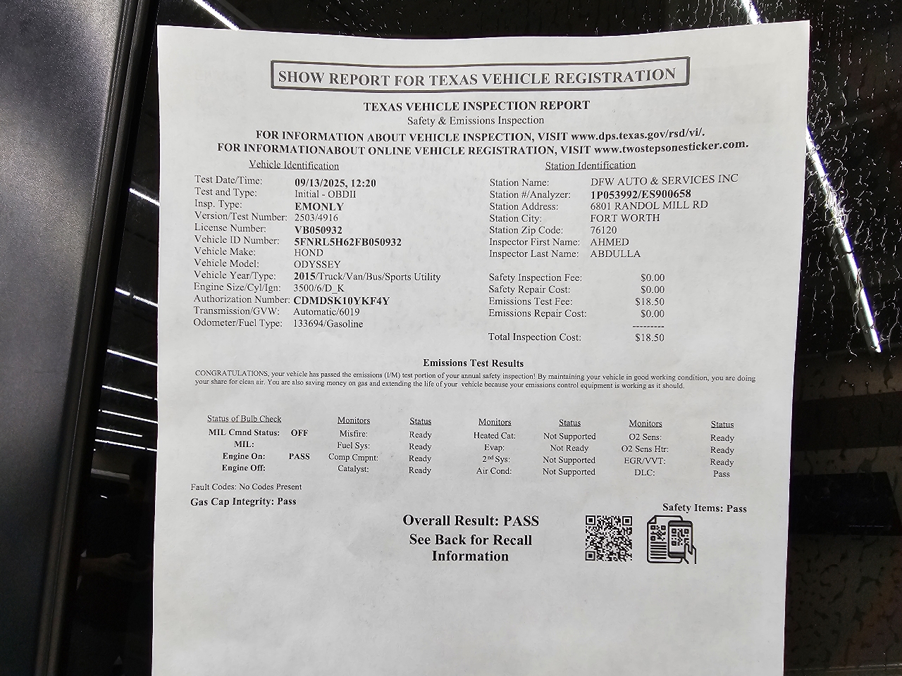 Honda Odyssey EX-L 2015 Honda Odyssey EX-L 2015