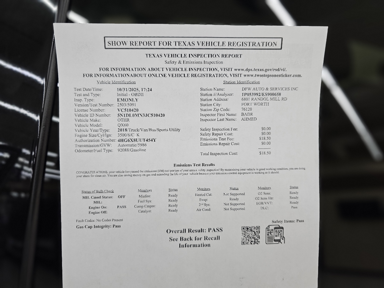 Infiniti QX60 Base FWD 2018 Infiniti QX60 Base FWD 2018