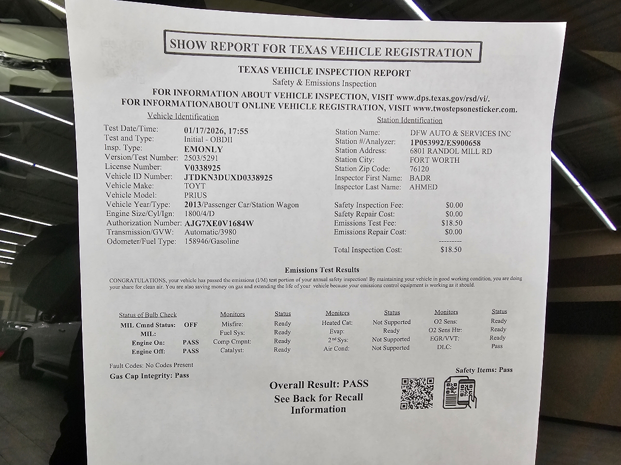 Toyota Prius V Two 2012