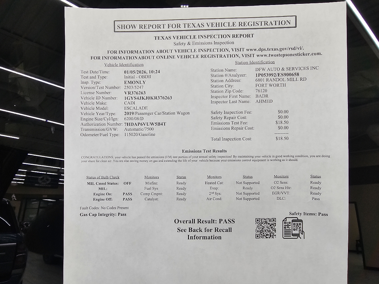 Cadillac Escalade  2019