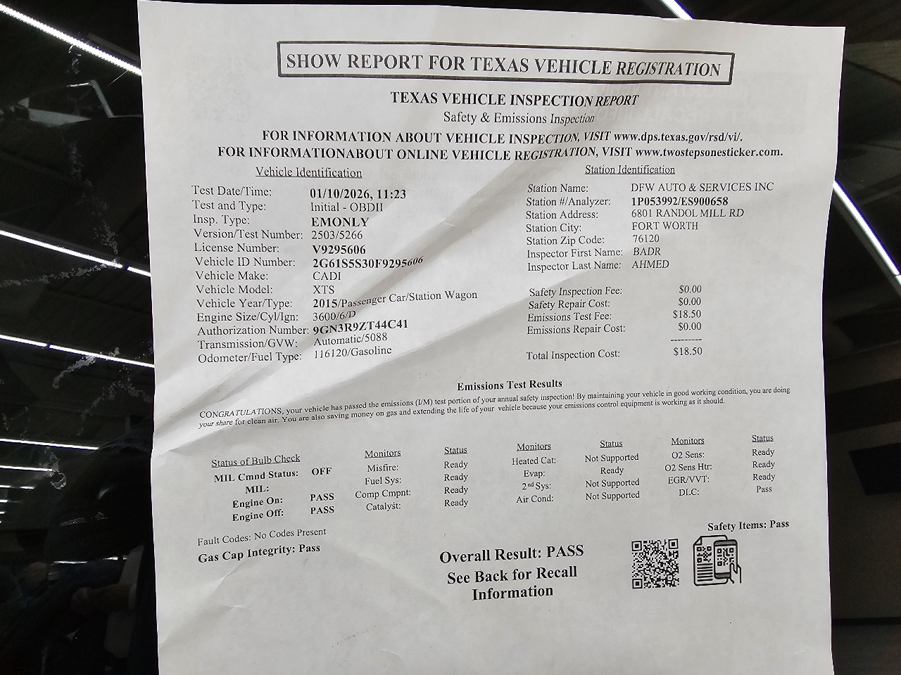 Cadillac XTS Platinum FWD 2015