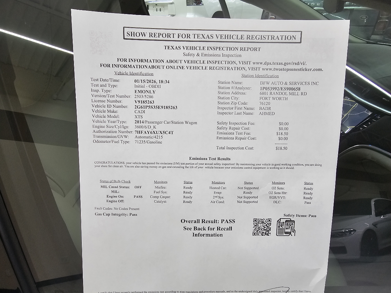 Cadillac XTS Premium FWD 2014