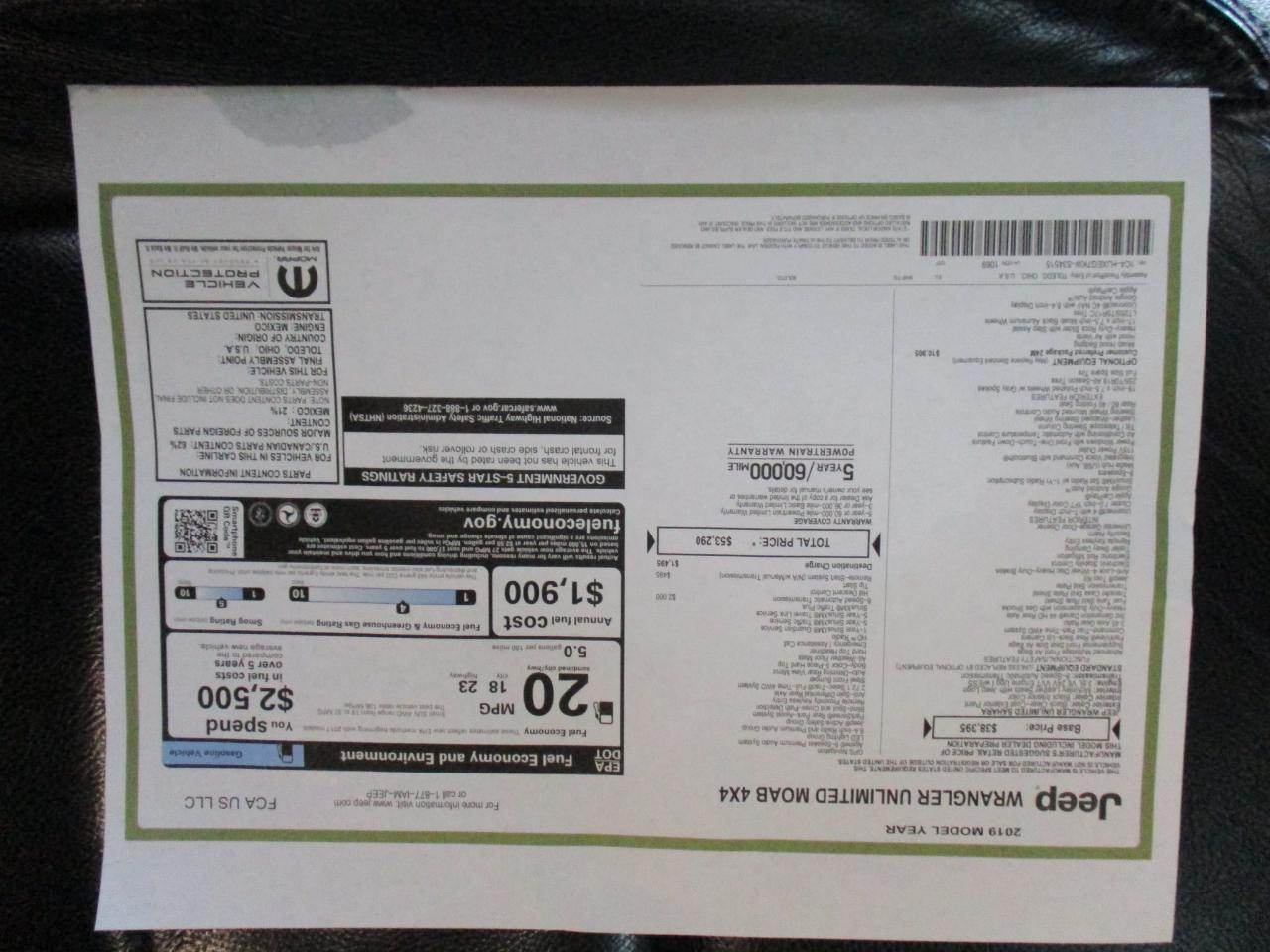 Jeep Wrangler Unlimited Sahara 2019