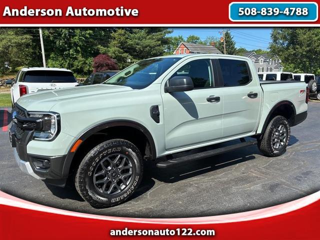 Gray 2024 Ford Ranger XLT SuperCrew 4WD Pickup Truck Four-Wheel Drive Automatic