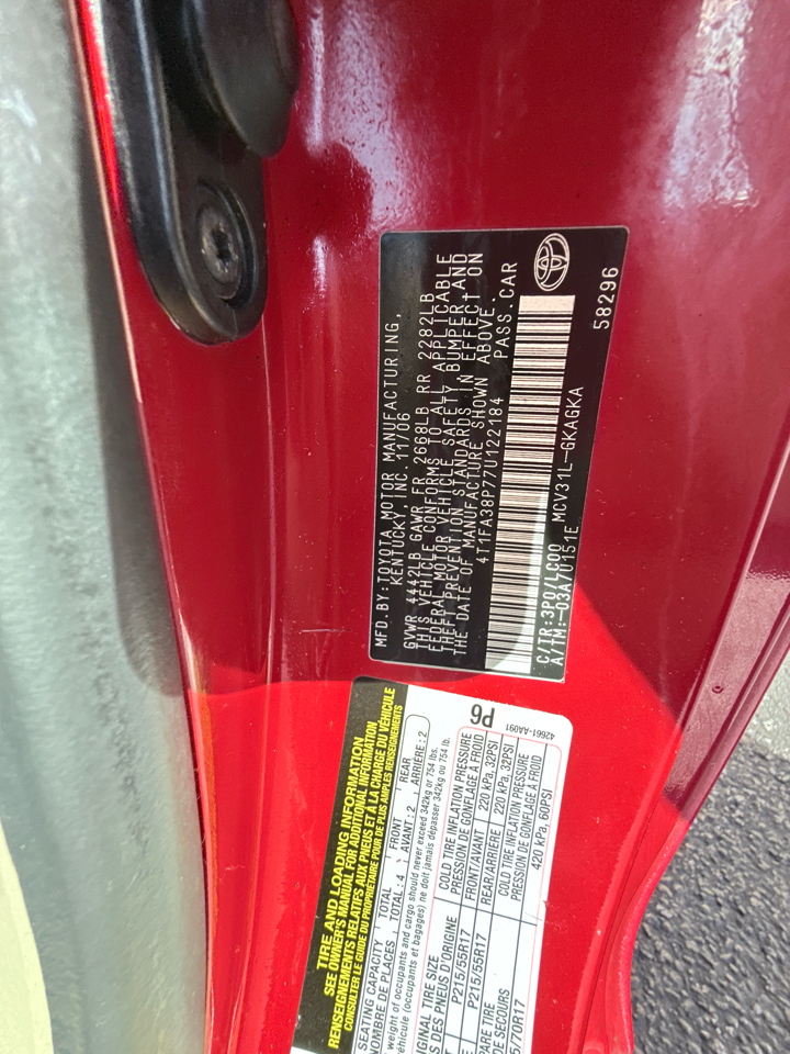 Toyota Camry Solara SLE Convertible 2007