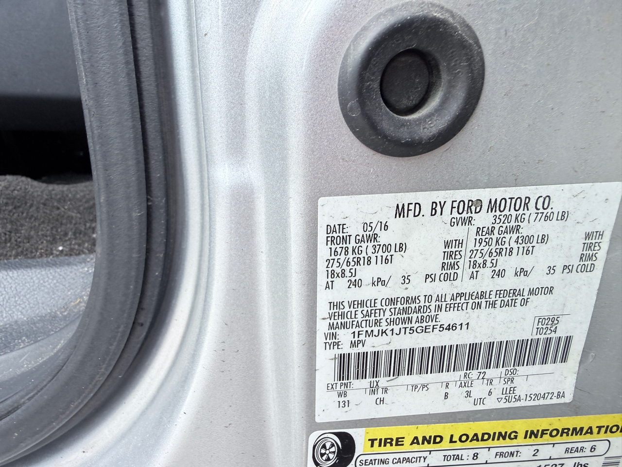 Ford Expedition EL XLT 4WD 2016