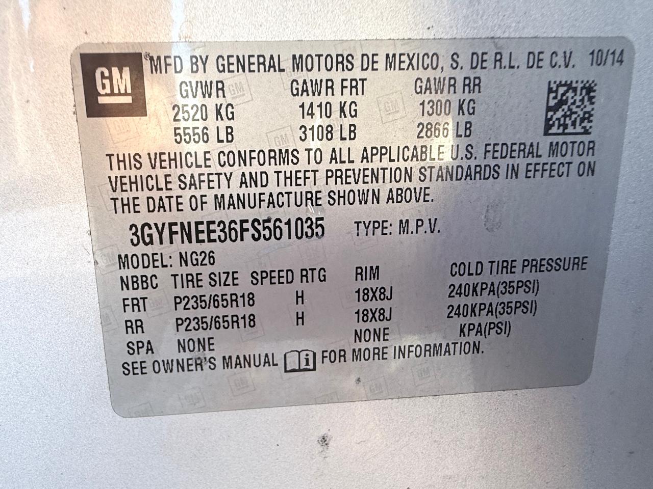 Cadillac SRX Luxury Collection AWD 2015