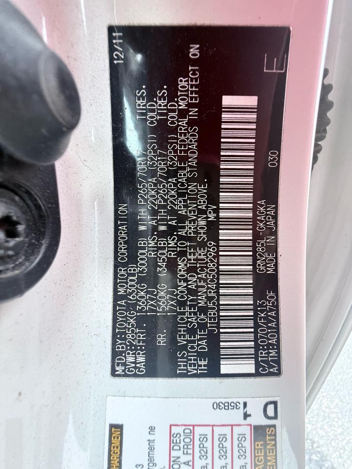 Toyota 4Runner SR5 4WD 2012