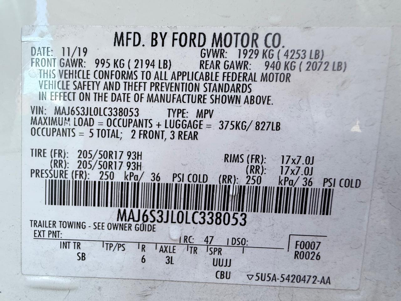 Ford EcoSport SES AWD 2020