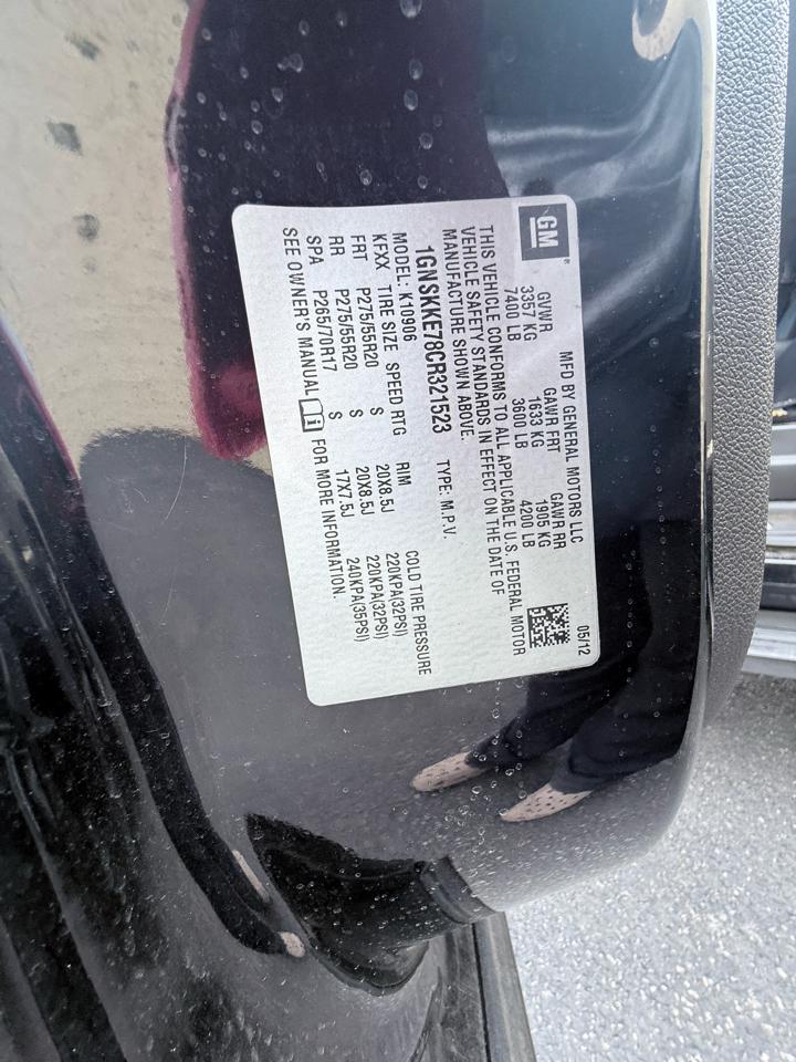 Chevrolet Suburban LTZ 1500 4WD 2012