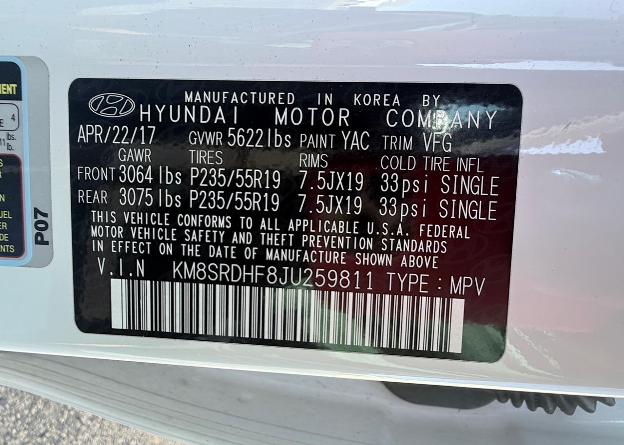 Hyundai Santa Fe Ultimate AWD 2018