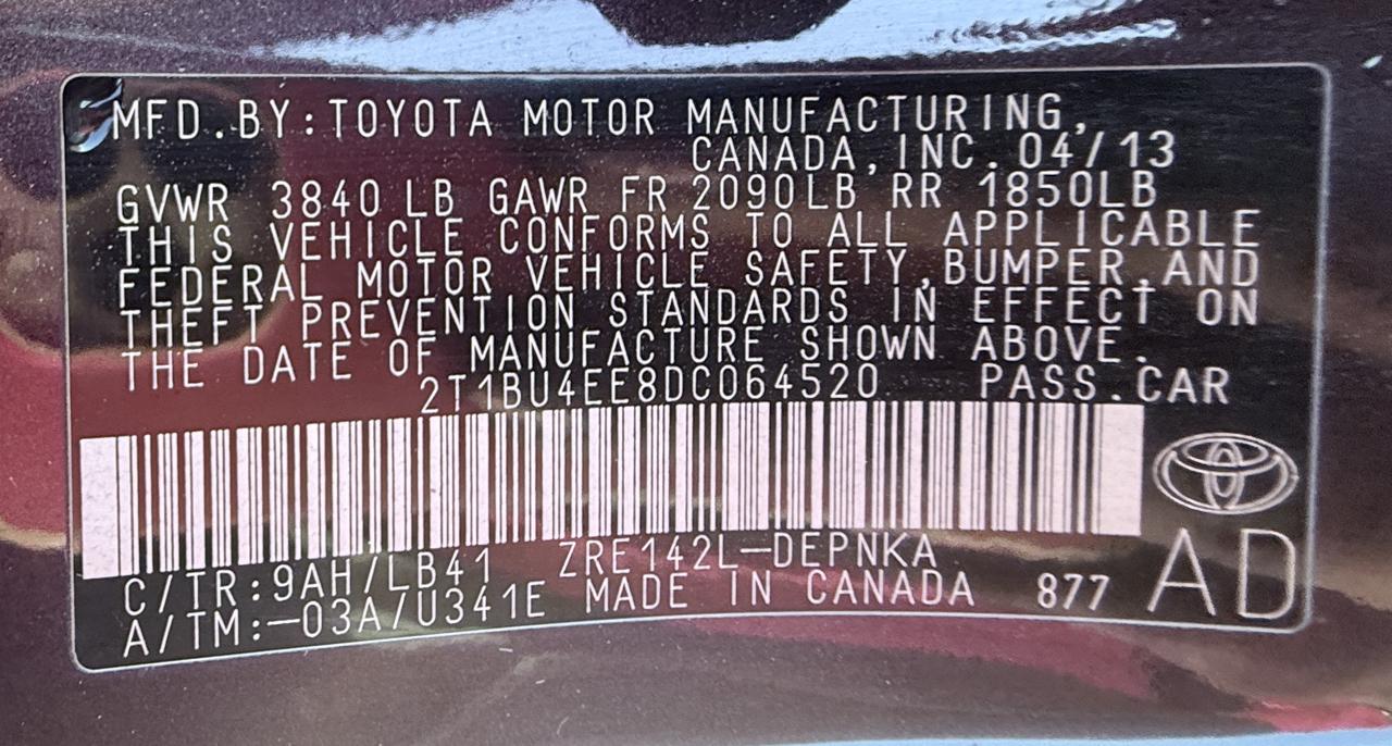 Toyota Corolla S 5-Speed MT 2013