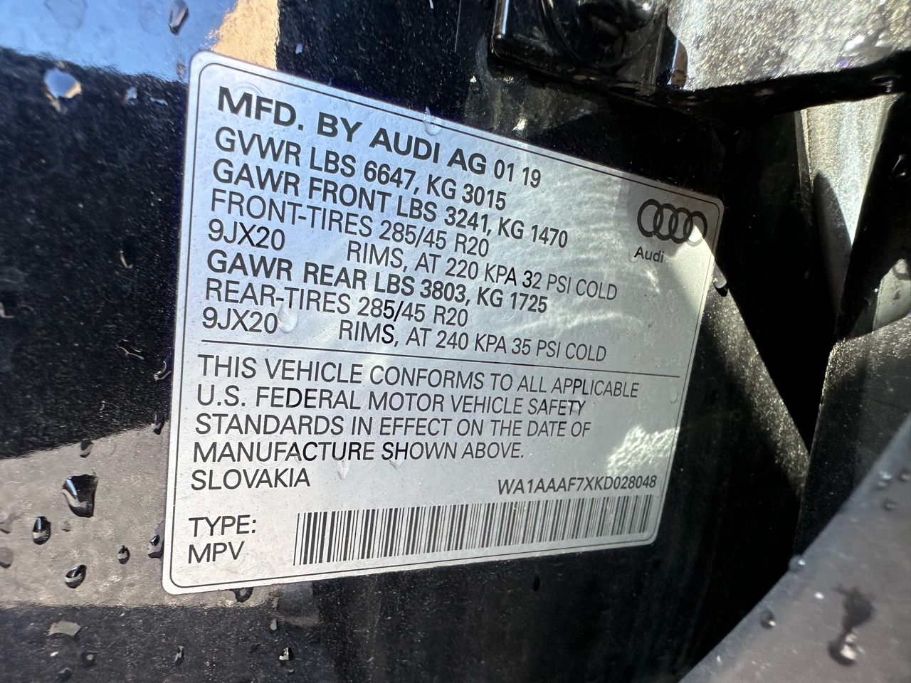 Audi Q7 3.0 Premium quattro 2019 Audi Q7 3.0 Premium quattro 2019