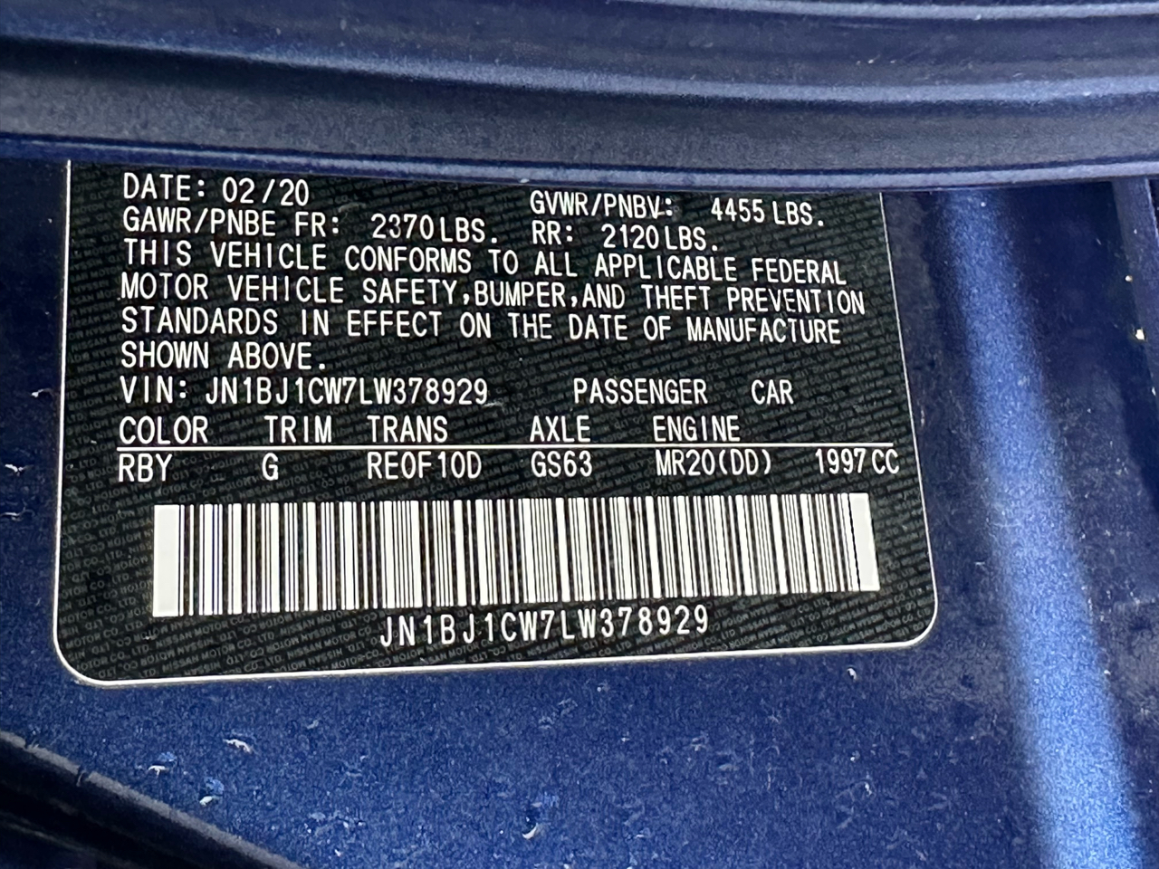 Nissan Rogue Sport SL AWD 2020