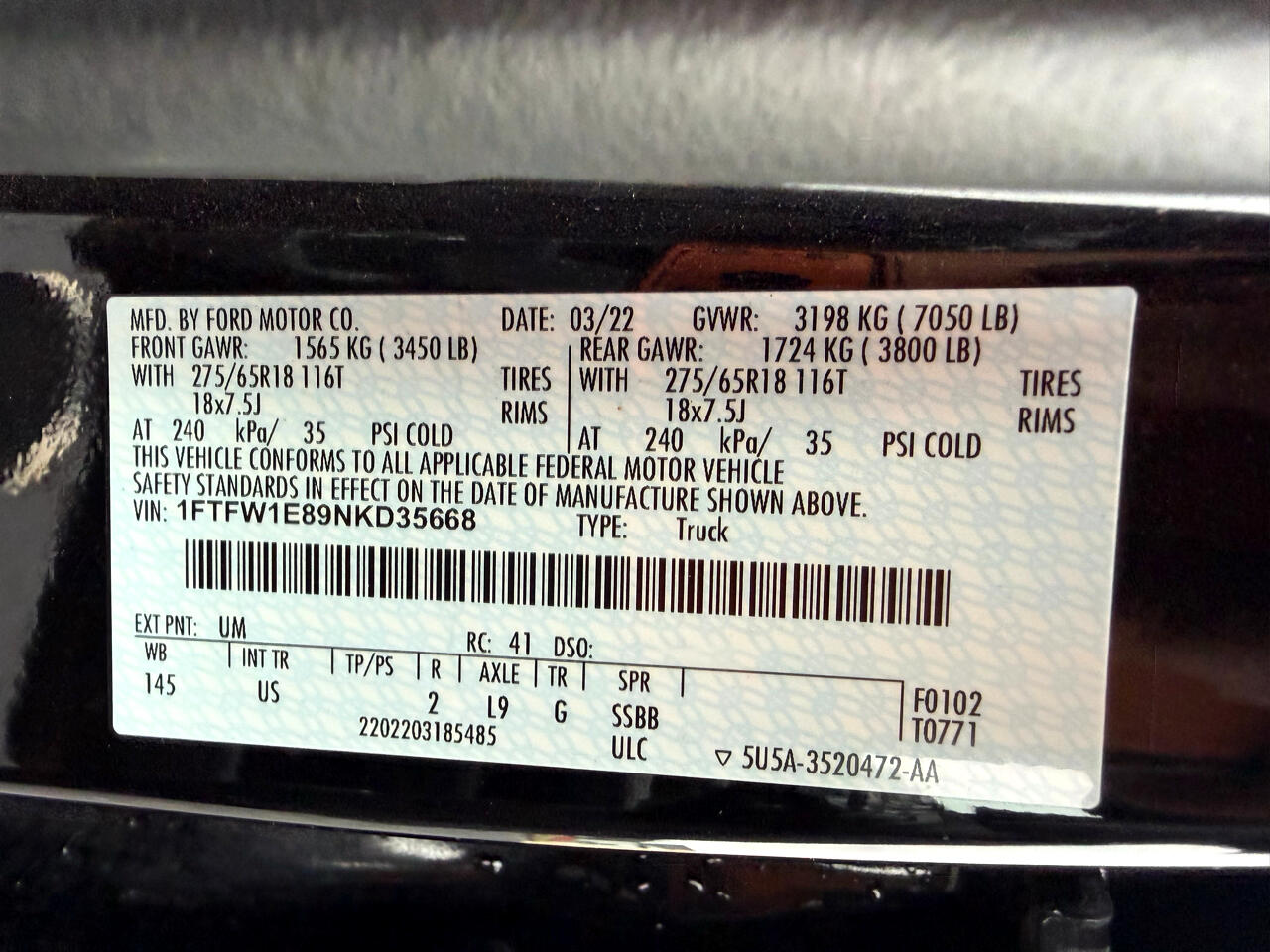 Ford F-150 XL SuperCrew 6.5-ft. Bed 4WD 2022