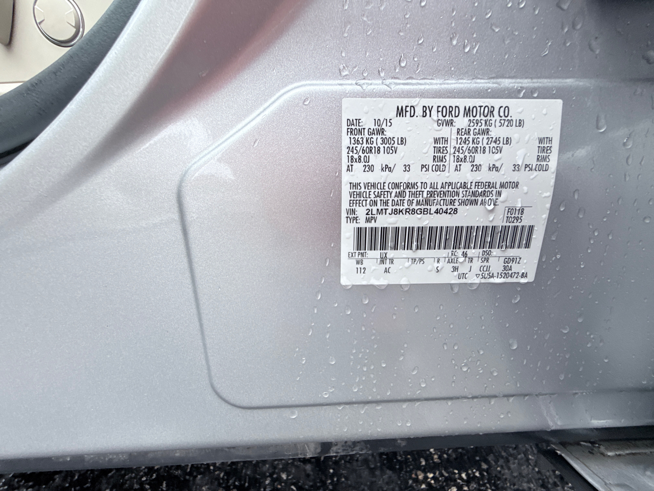 Lincoln MKX Select AWD 2016