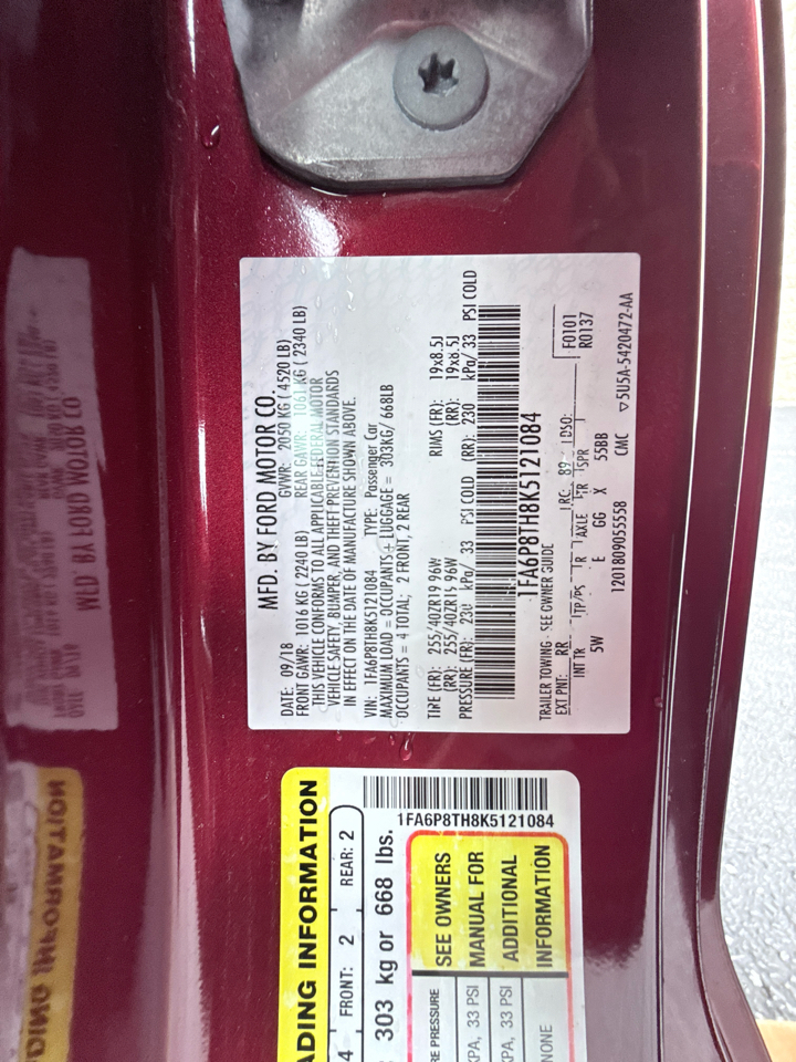 Ford Mustang EcoBoost Coupe 2019