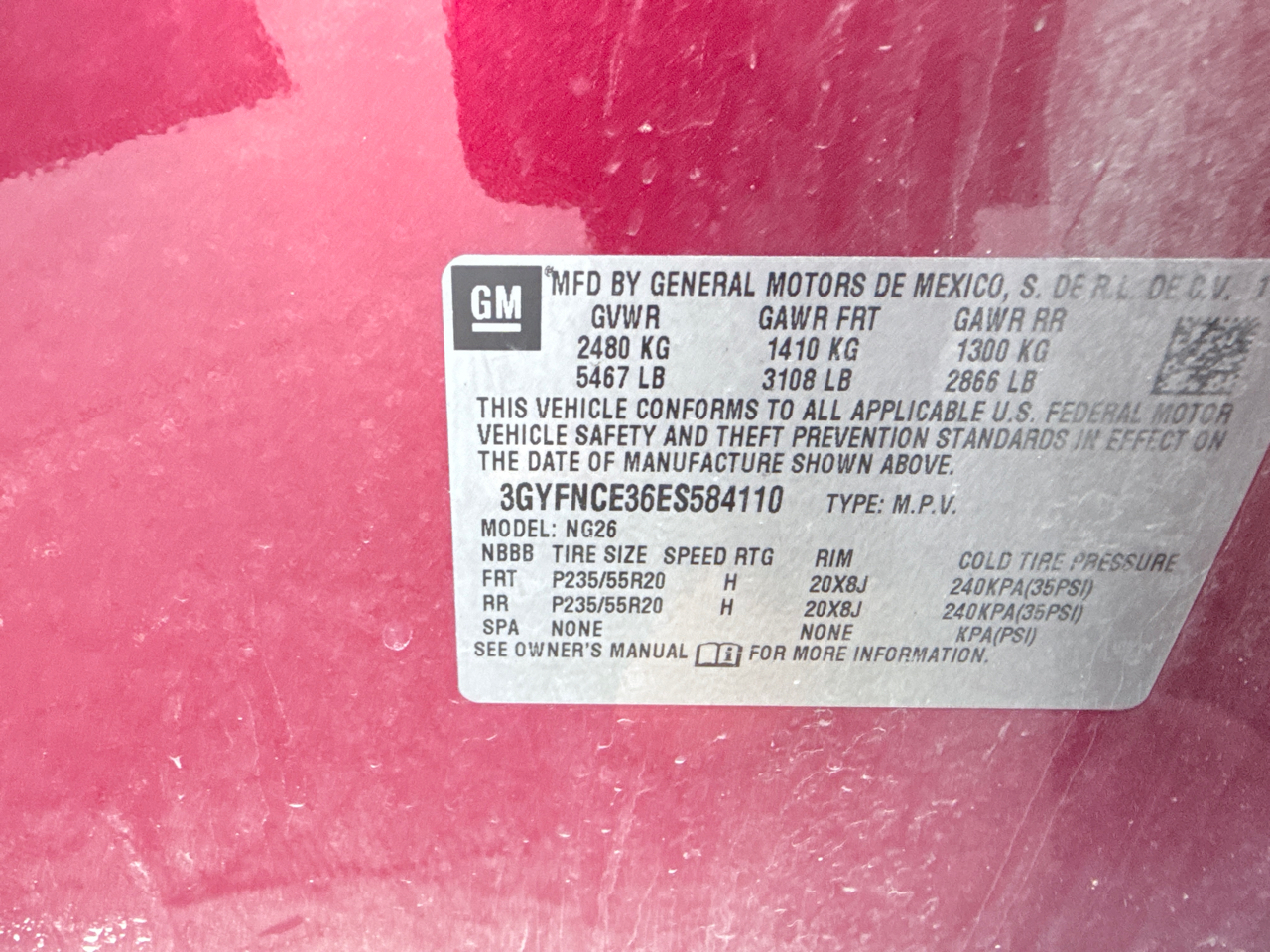 Cadillac SRX Performance Collection FWD 2014