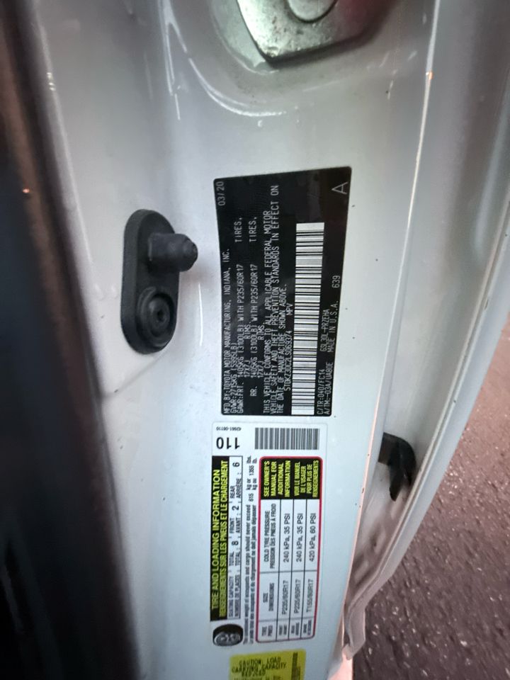 Toyota Sienna LE 8-Passenger 2020