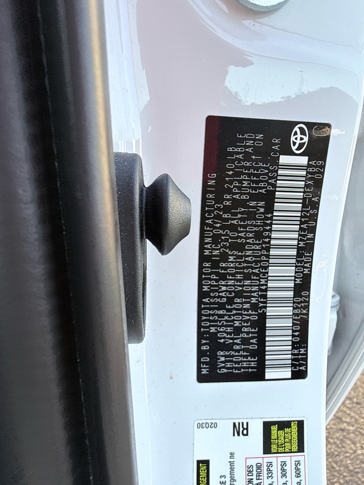 Toyota Corolla XSE 2023