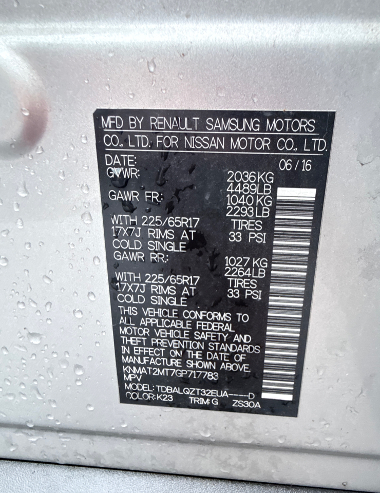 Nissan Rogue S 2WD 2016