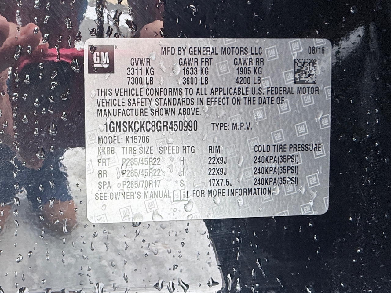 Chevrolet Tahoe LTZ 4WD 2016