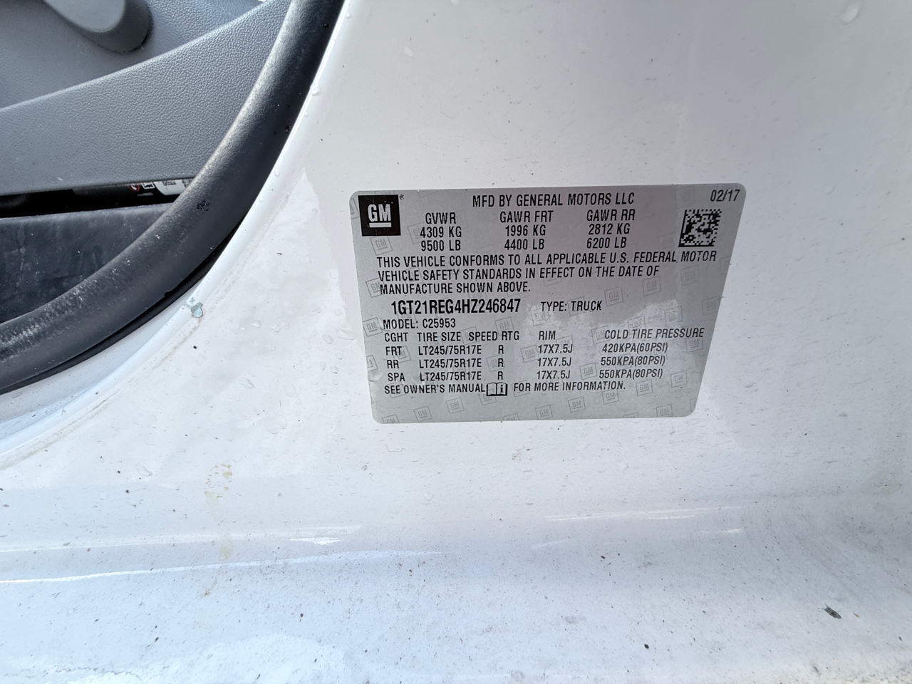 GMC Sierra 2500HD Base Double Cab Long Box 2WD 2017