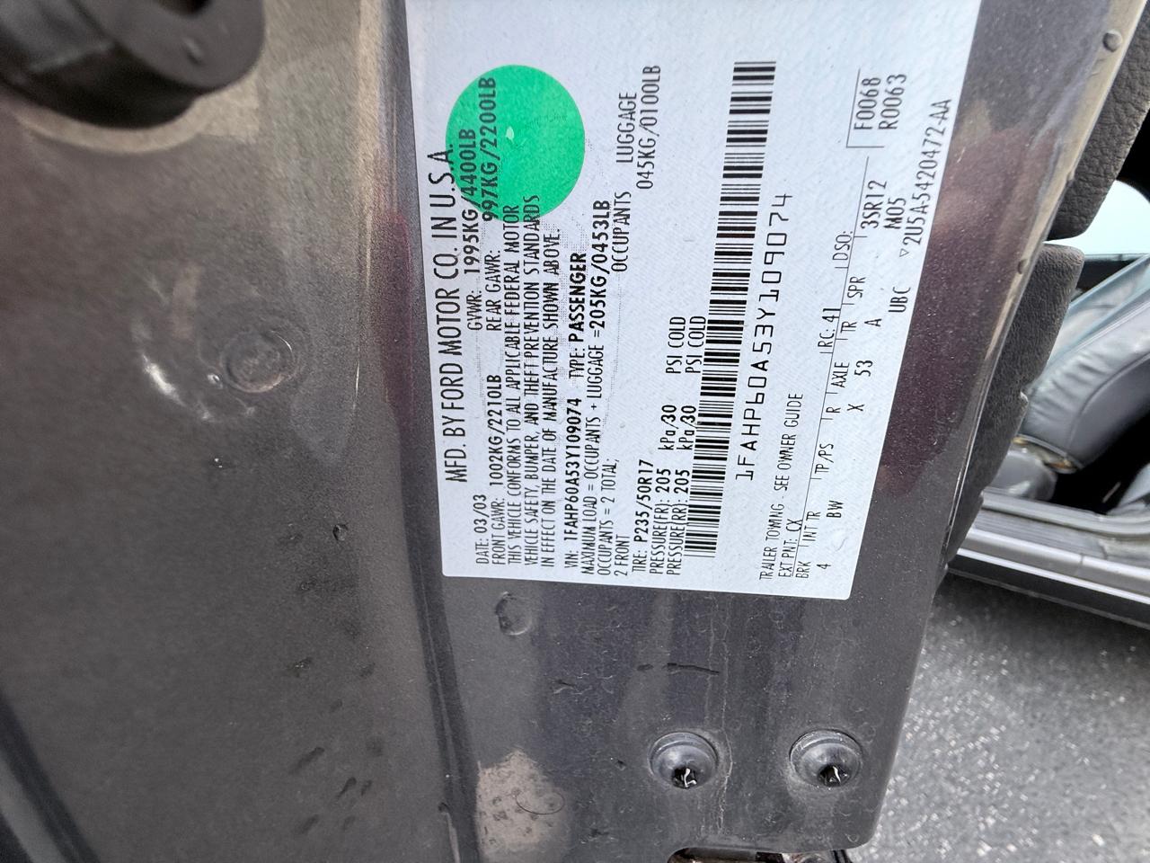 Ford Thunderbird Deluxe 2003