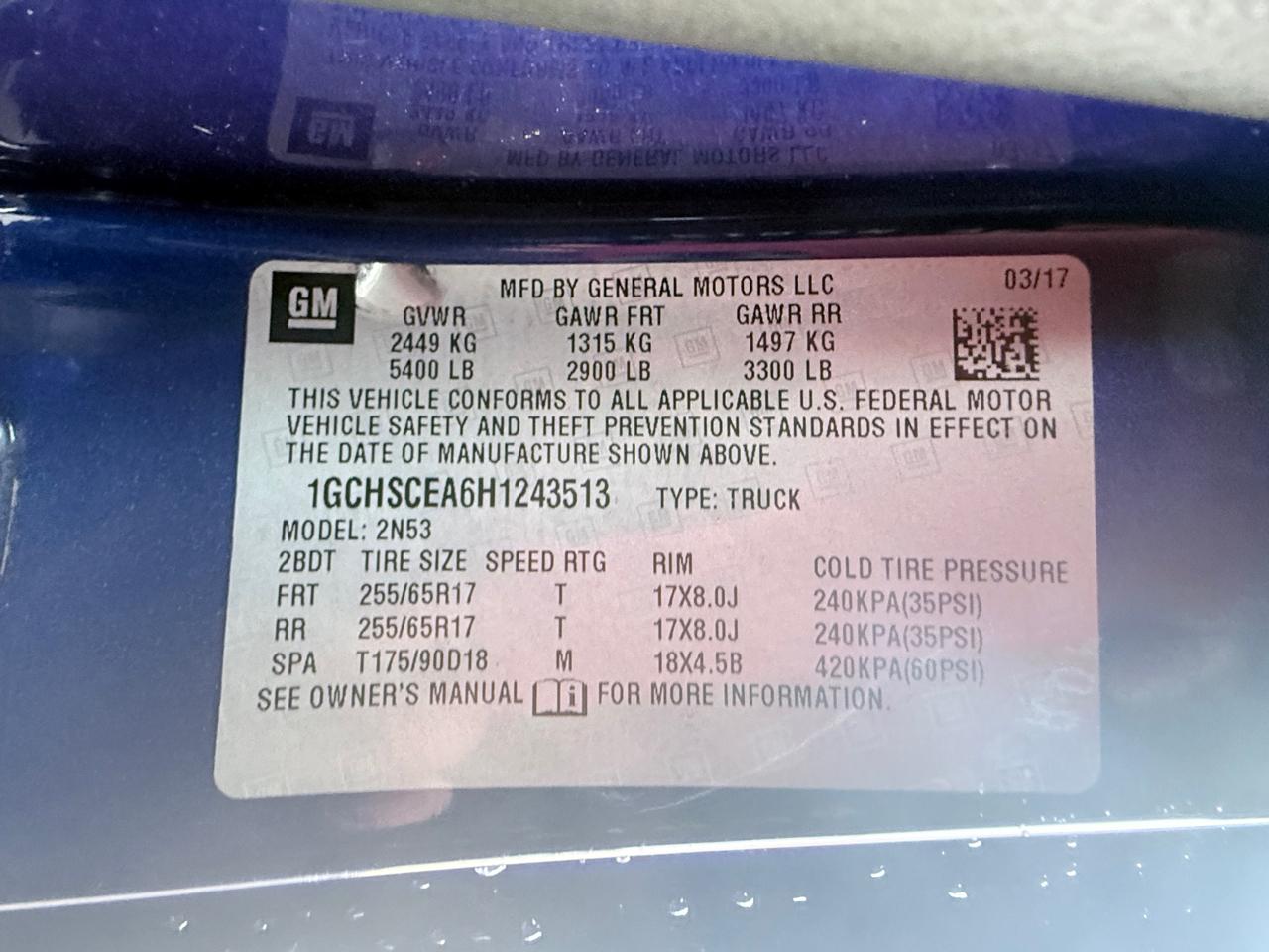 Chevrolet Colorado LT Ext. Cab 2WD 2017