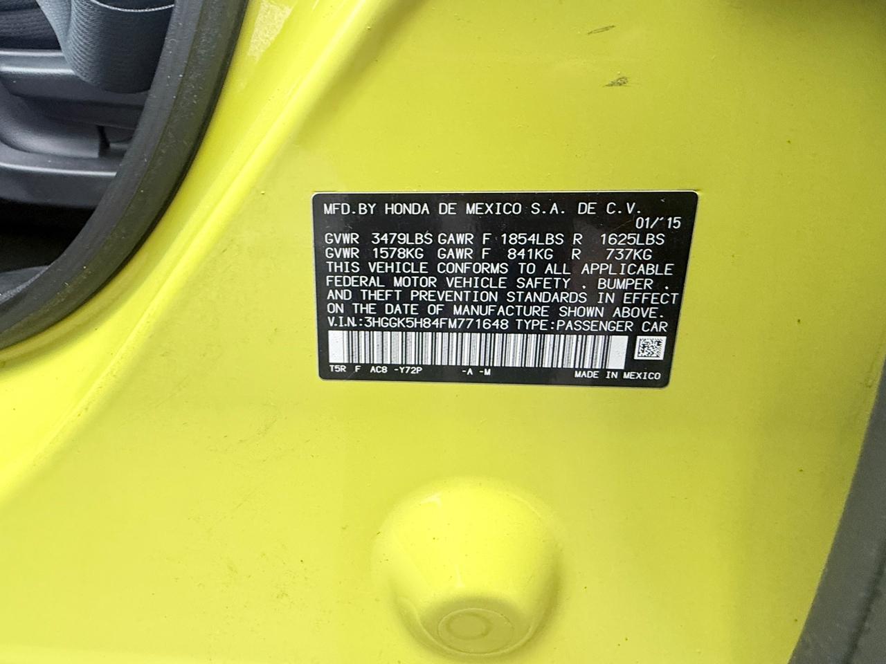 Honda Fit EX CVT 2015