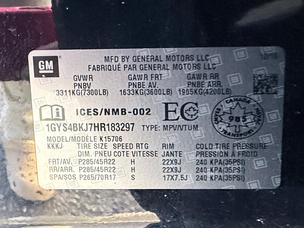 Cadillac Escalade Luxury 4WD 2017