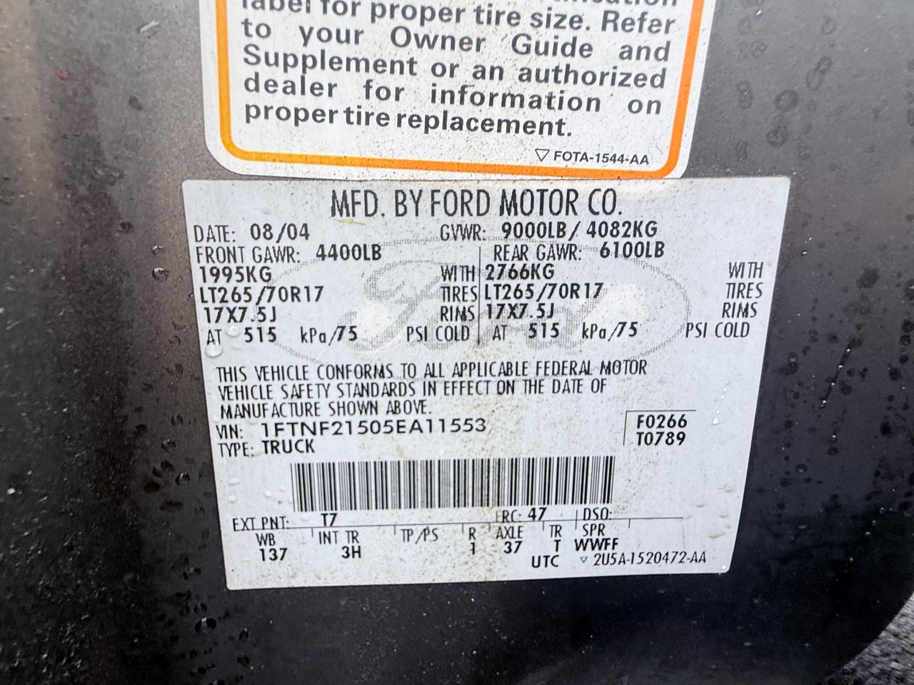 Ford F-250 SD XL 4WD 2005