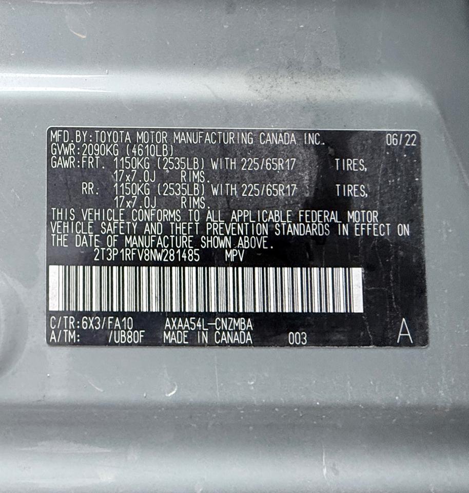 Toyota RAV4 XLE AWD 2022