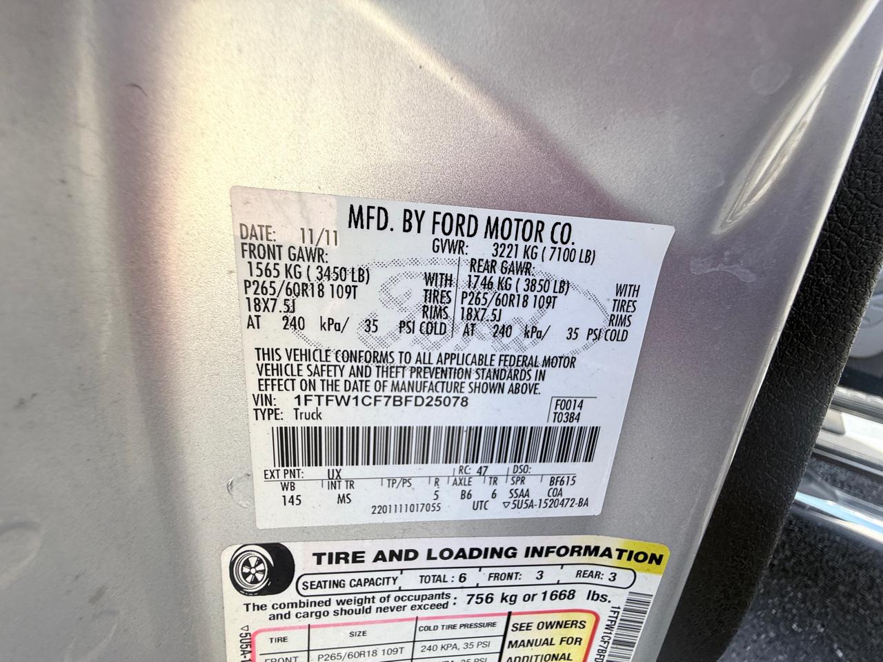 Ford F-150 Harley-Davidson SuperCrew 5.5-ft. Bed 2WD 2011