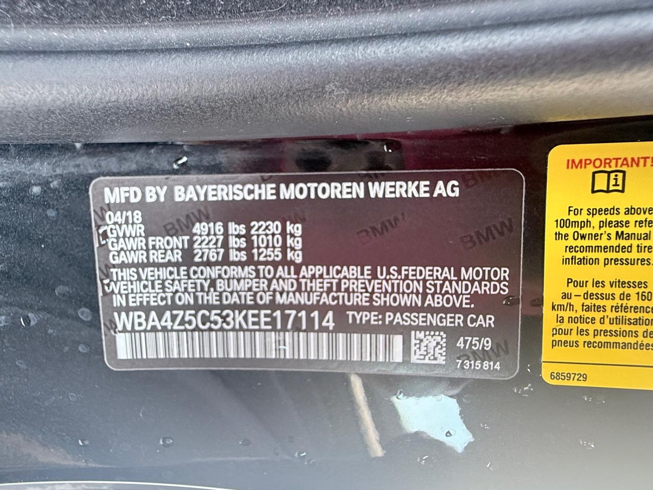 BMW 4-Series 440i convertible 2019