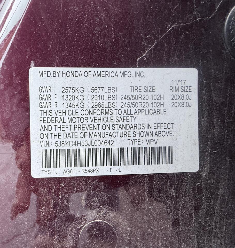 Acura MDX SH-AWD 9-Spd AT w/Tech Package 2018