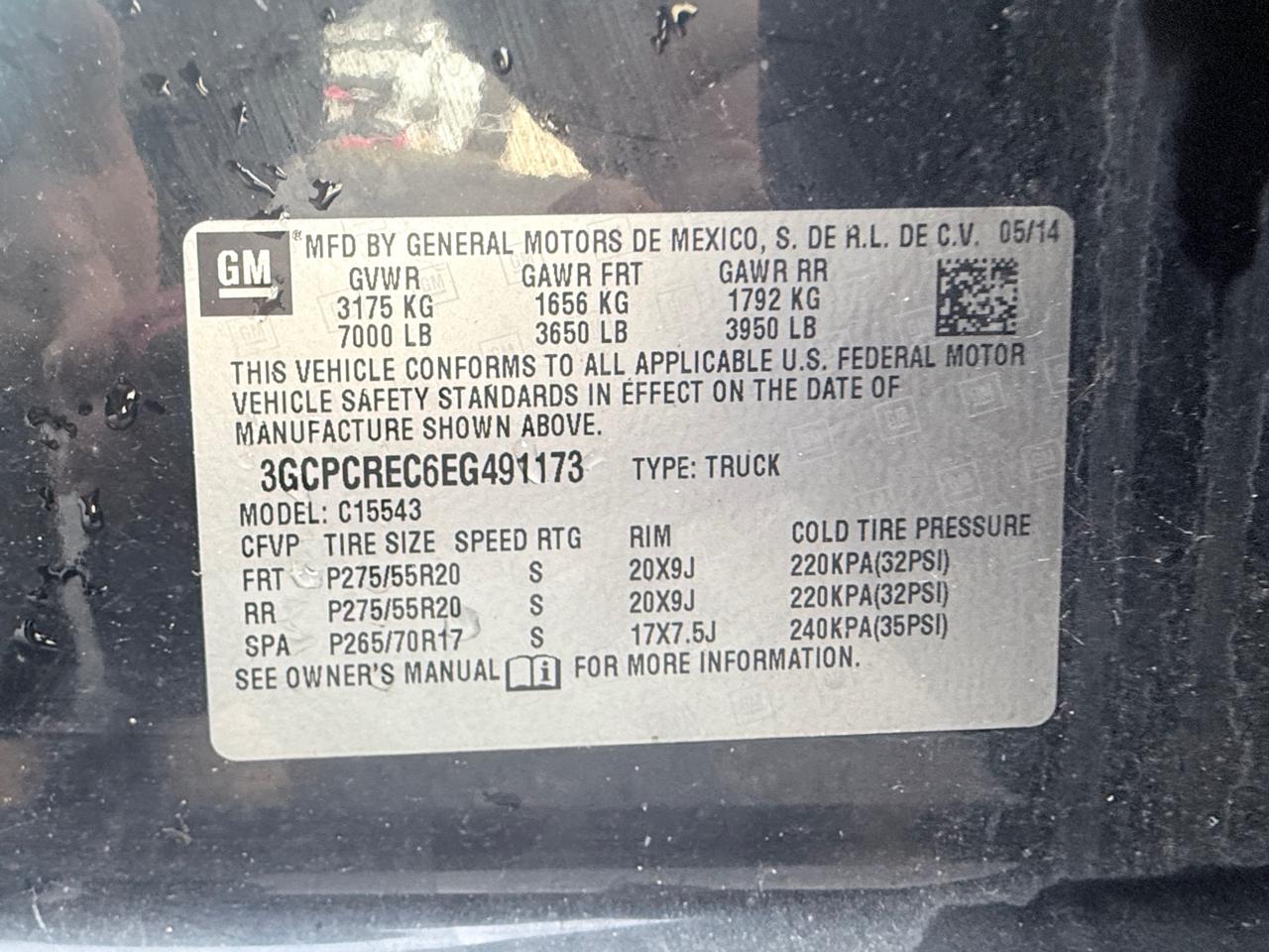 Chevrolet Silverado 1500 2LT Crew Cab Long Box 2WD 2014