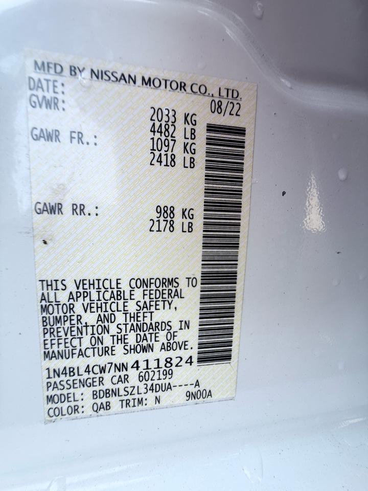 Nissan Altima 2.5 SR AWD 2022