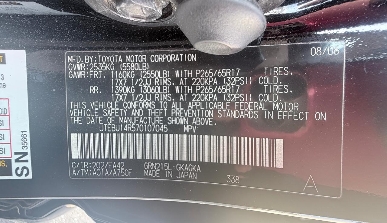 Toyota 4Runner Sport Edition 4WD 2007