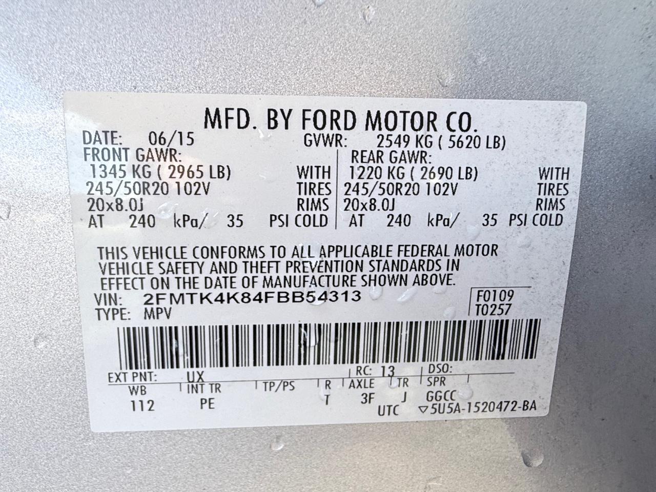 Ford Edge Titanium AWD 2015