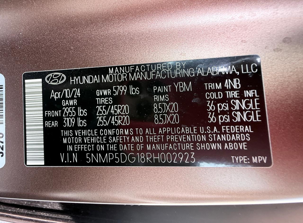 Hyundai Santa Fe Hybrid Calligraphy AWD 2024