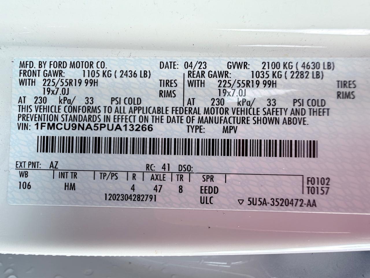 Ford Escape ST-Line Select AWD 2023