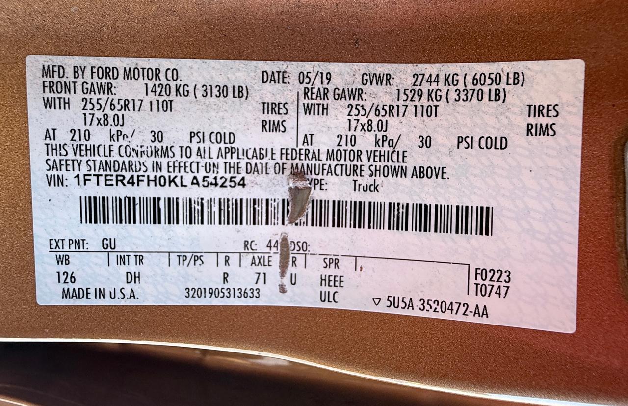 Ford Ranger XLT SuperCrew 4WD 2019